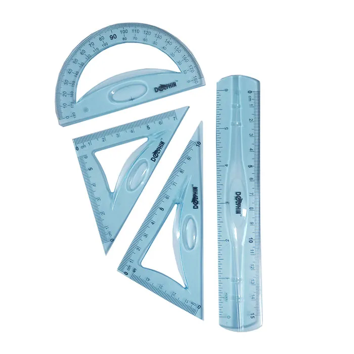 Ruler Set Ref DOL-RS2218 Soft,Avail :Pink & Blue Dolphin