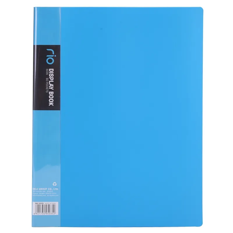 Display Book Ref E5035 A4, 60 Pockets, Fluo Colours, Plastic Deli