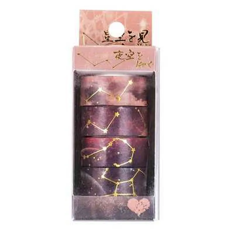 Adhesive Ref130 Aesthetic Galaxy & Sakura Washi Tape MeliMelo
