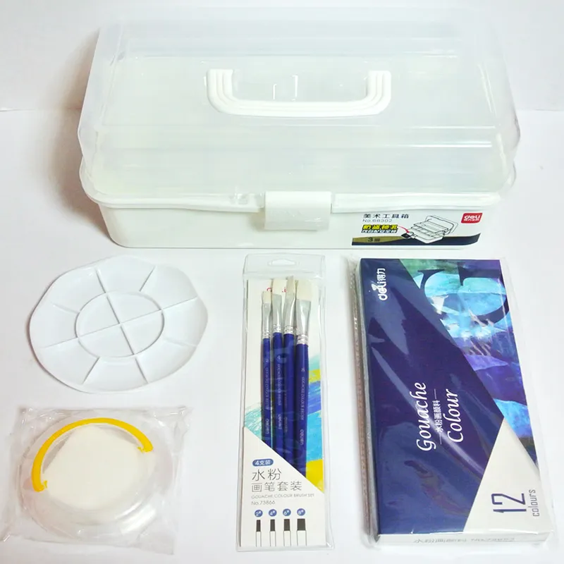 Gouache Set Ref HS311-12 12 colors, Assorted Deli