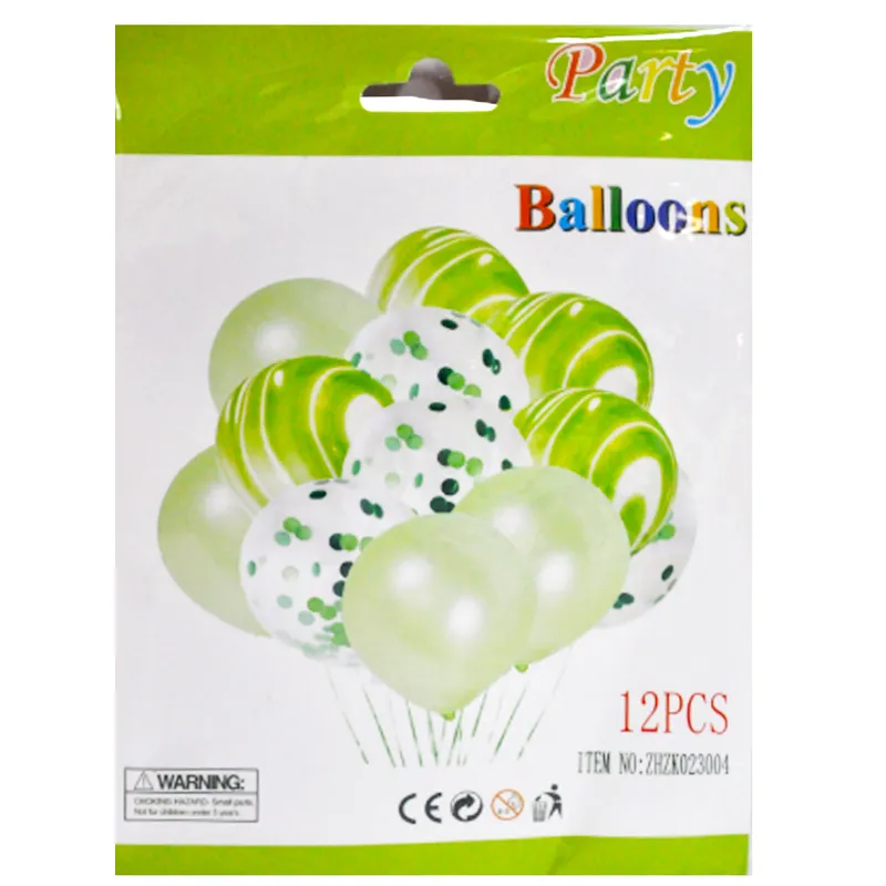 Birthday Balloons Ref YW3194-2A6P Green Set [12pcs] FW