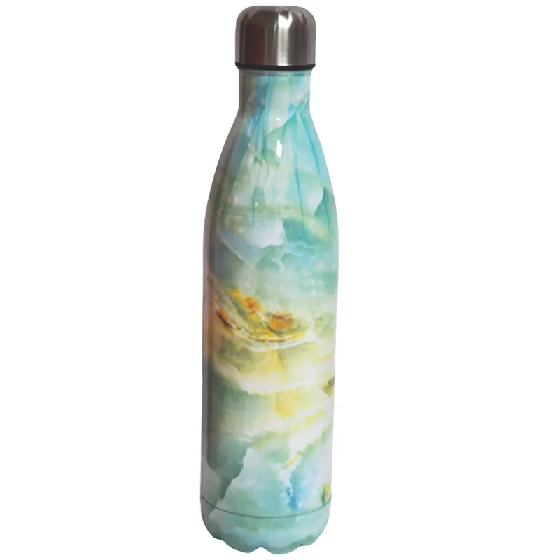 Bottle Stainless Steel Ref 14520 750ml Turquoise Marble [Isotherm] JF