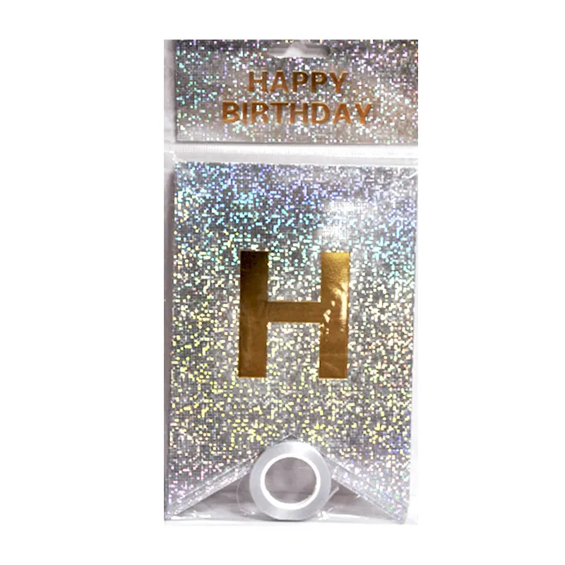 Birthday Banner  Paper Gold/Silver [laser] WTC