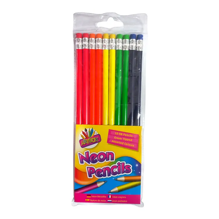 Pencils Ref 6366 HB,Neon Rubber Tip , 10pc Tallon