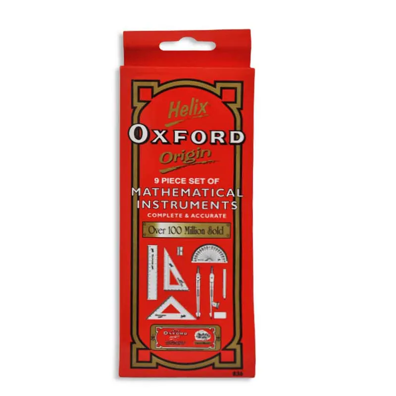 Mathematical Instruments Ref B836 Set of 9, Red Box Helix