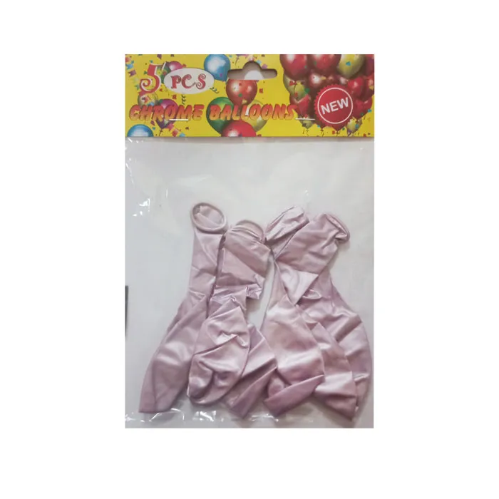 Chrome Balloons 12", Avail: Silver, Purple, Gold [Pk 5] CML