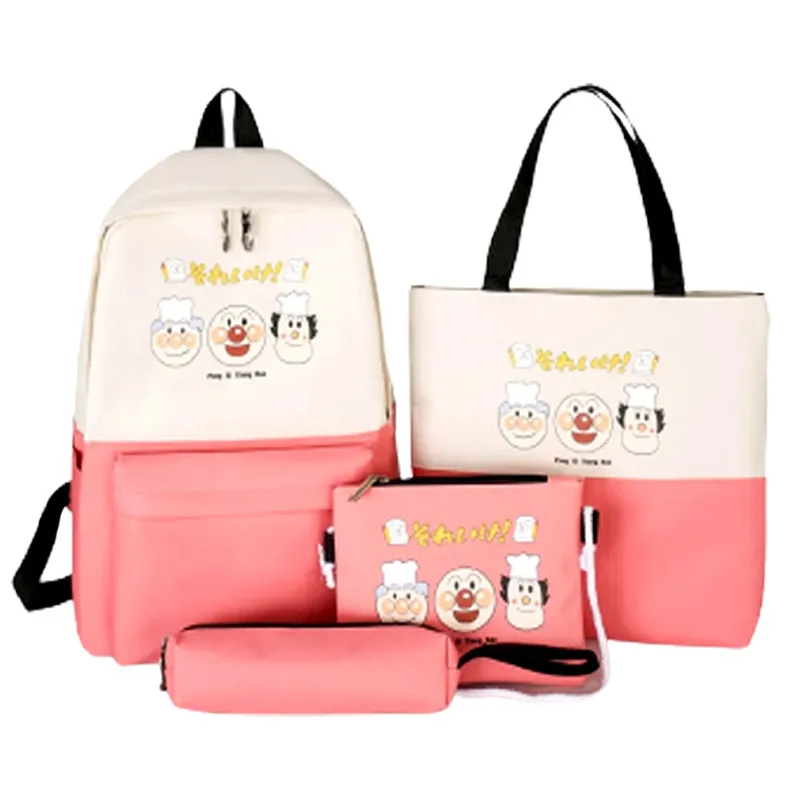 School Bag Bundle Pink Polyester - Backpack, Handbag, Pouch, Pencil Case My Academia