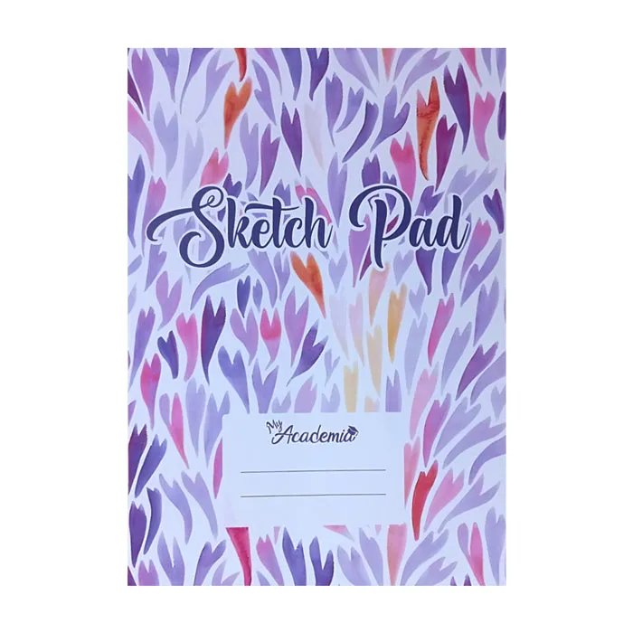 Sketch Pad A4, 30 Sheets, Purple Hearts MyAcademia
