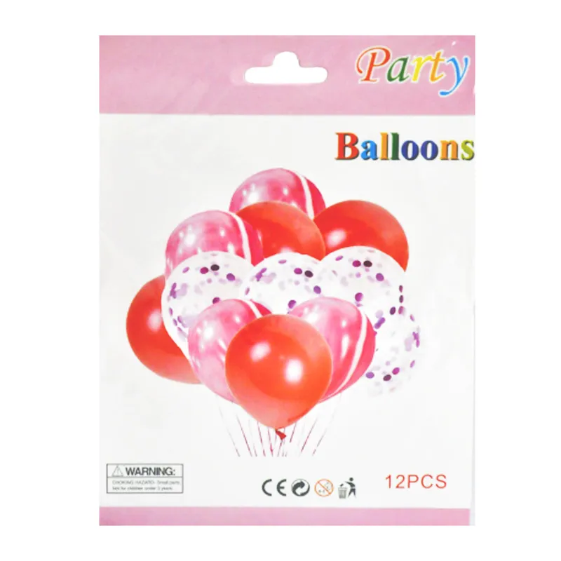 Birthday Balloons Ref YW3169-2A6P Red Set [12pcs] FW