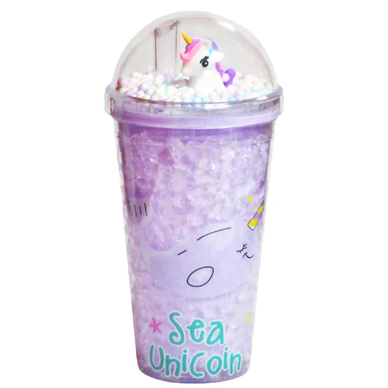 Cup Plastic Ref 15860 450ml Unicorn - Purple JF