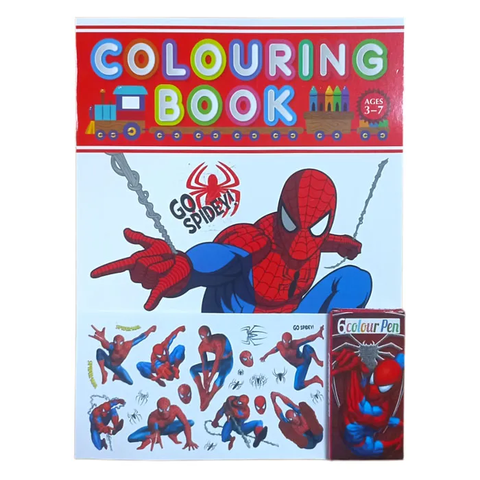 Colouring Book Ref CBL With Mini Wooden Pencils [Pk 6] & Stickers SW