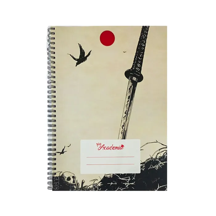 Spiral Notebook A4, 120 Sheets Ruled, Sword My Academia