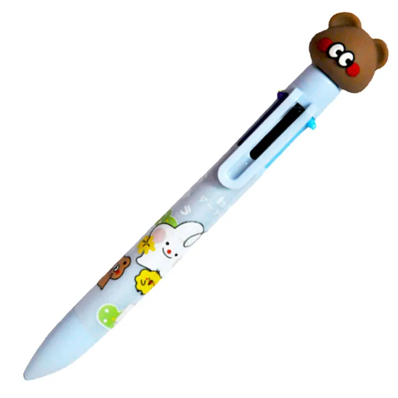 Ball Pen Ref166 Retractable 6 Colors - Cartoon MeliMelo