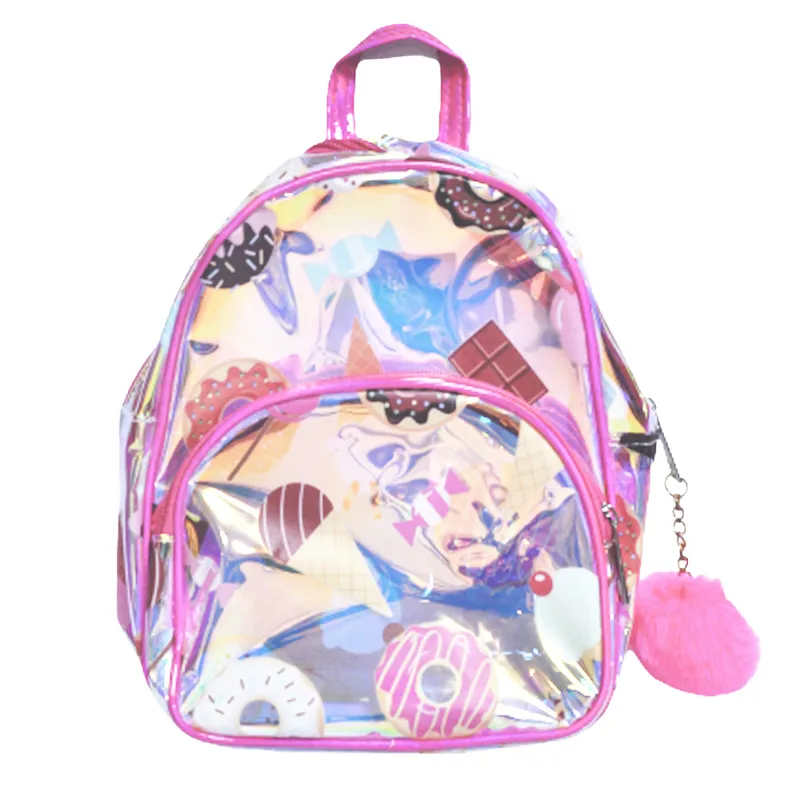 School Bag PVC 24*21*10cm - Holo Pale Pink My Academia