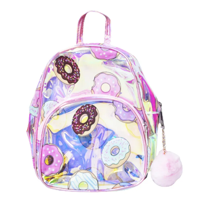 School Bag PVC 24*21*10cm - Holo Bright Pink My Academia
