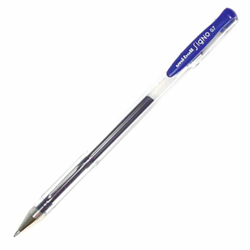 Gel Pen Uni Signo Ref UM-100 0.7mm Tip, Blue Uni-ball