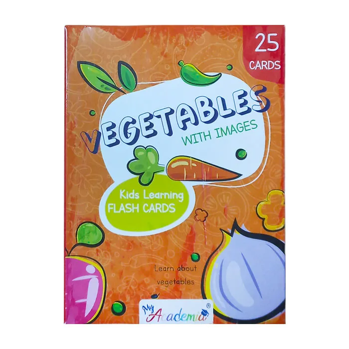 Flash Cards - Vegetables 25 Cards With Images My Academia
