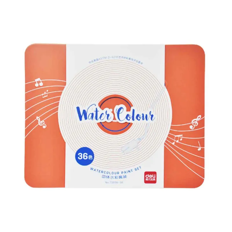Water Colour Ref 73936-36 Metal Box, 36 Colours Deli