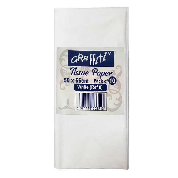 Paper Mousseline Ref 10B-8 White,10 sheets Graffiti