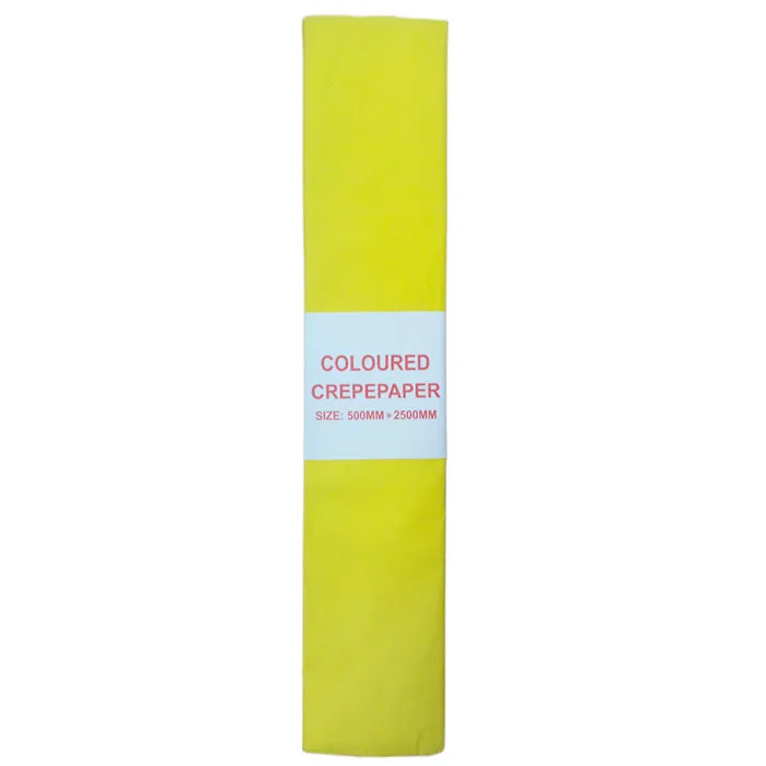 Crepe Paper Yellow, 500mm*2.5m Crown